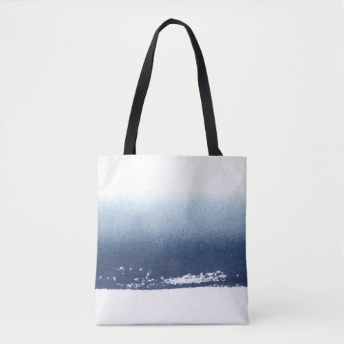 Create Own Peronalized Gift _ Watercolor Navy Blue Tote Bag