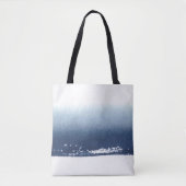 Create Own Peronalized Gift - Watercolor Navy Blue Tote Bag (Front)