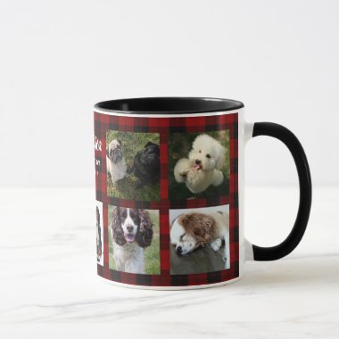 Create Own PET photo collage Instagram Name Gift Mug