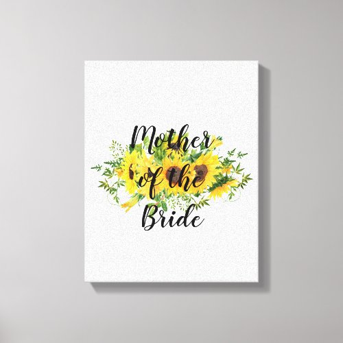 Create Own Sunflower Bridal Party Gifts ADD TEXT Canvas Print