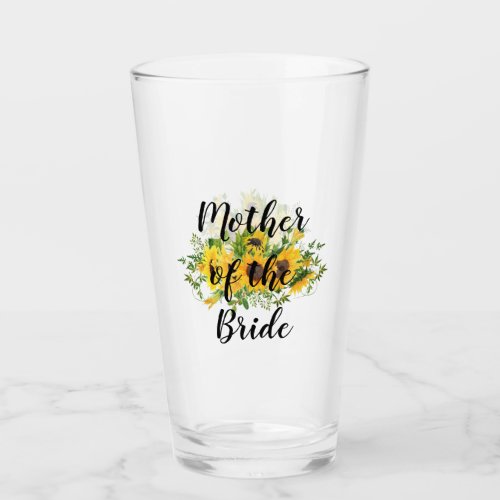 Create Own Sunflower Bridal Party Gifts ADD TEXT Glass