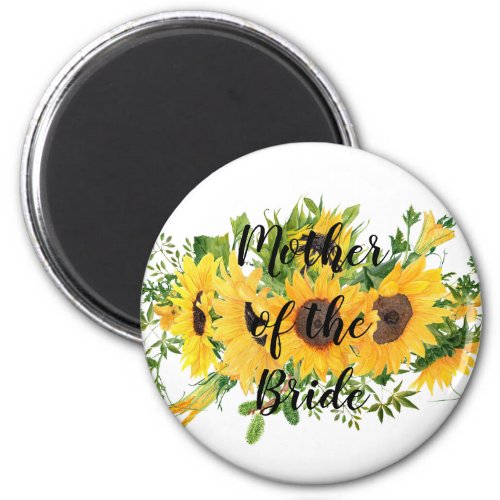 Create Own Sunflower Bridal Party Gifts ADD TEXT Magnet