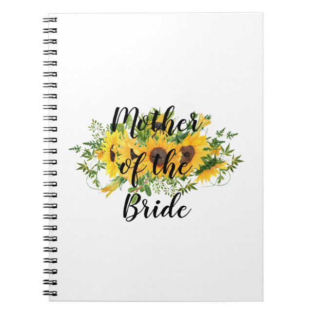 Create Own Sunflower Bridal Party Gifts ADD TEXT Notebook (Front)