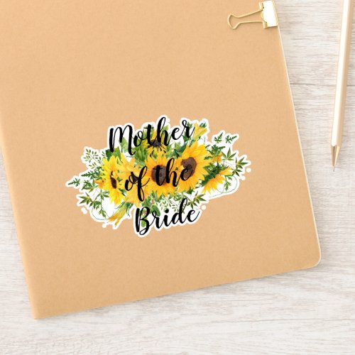 Create Own Sunflower Bridal Party Gifts ADD TEXT Sticker