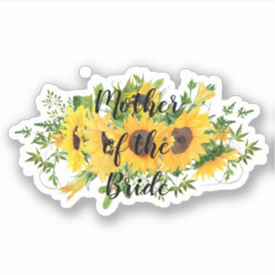 Create Own Sunflower Bridal Party Gifts ADD TEXT Sticker
