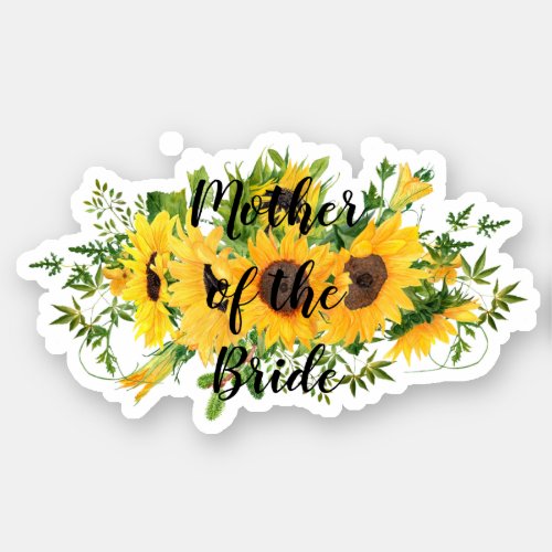 Create Own Sunflower Bridal Party Gifts ADD TEXT Sticker