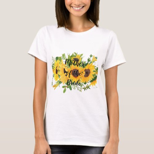 Create Own Sunflower Bridal Party Gifts ADD TEXT T_Shirt