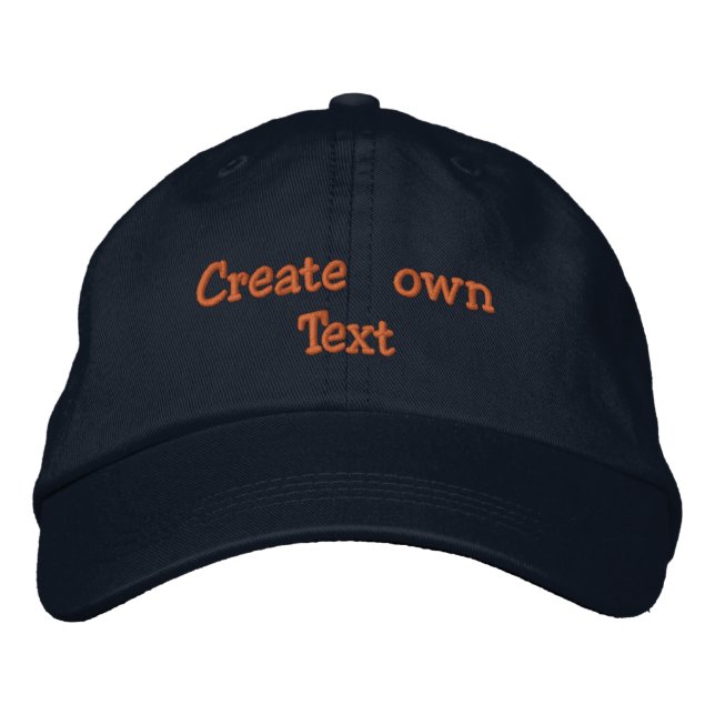 Create own Text Embroidered Baseball Cap (Front)