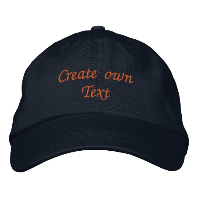 Create own Text-Hat Embroidered Baseball Cap (Front)