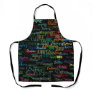 create personalised color name typography black apron