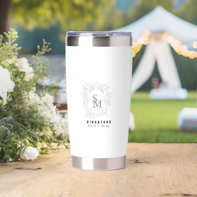 Create Personalize professional Simple  Insulated Tumbler (Wedding (Rotated))