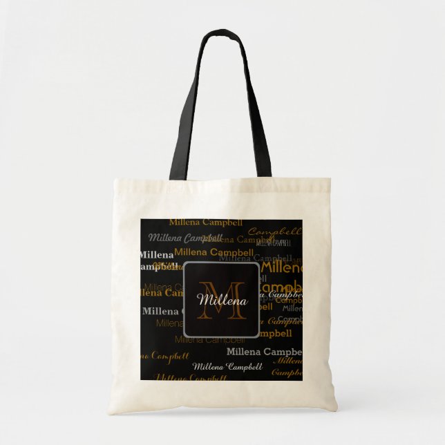 create/personalize your own monogrammed tote bag (Front)