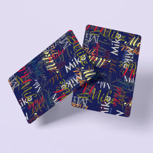 Create Personalized Color Name  Poker Cards