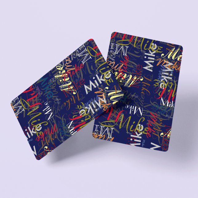 Create Personalized Color Name  Poker Cards (a colorful pattern)