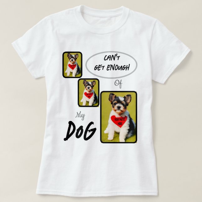 Create/Personalized Dog 3-Panel Photos T-Shirt (Design Front)