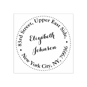 Create Personalized Elegant Name Return Address Rubber Stamp
