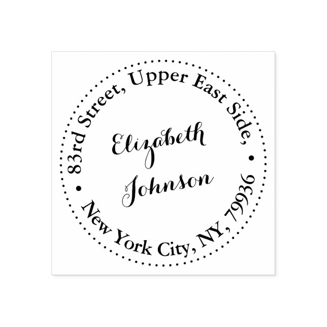 Create Personalized Elegant Name Return Address Rubber Stamp (Imprint)
