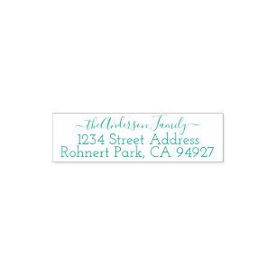 Create Personalized Elegant Name Return Address Self-inking Stamp