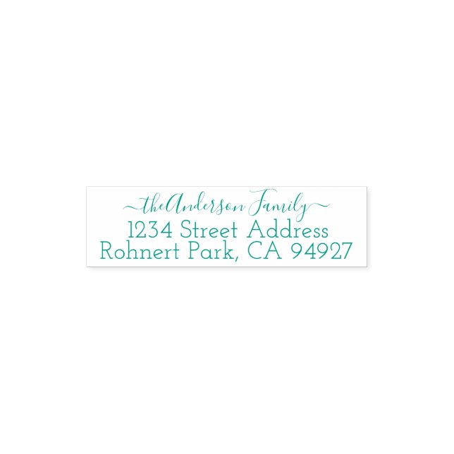 Create Personalized Elegant Name Return Address Self-inking Stamp (Design)