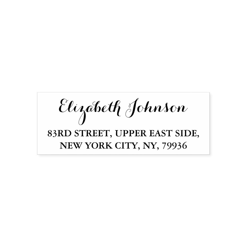 Disover Create Personalized Elegant Name Return Address Self-inking Stamp
