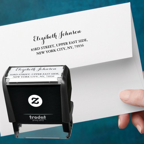 Create Personalized Elegant Name Return Address Self_inking Stamp