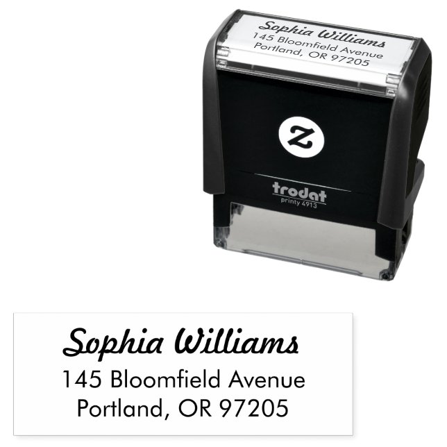 Create Personalized Elegant Name Return Address Self-inking Stamp (In Situ)