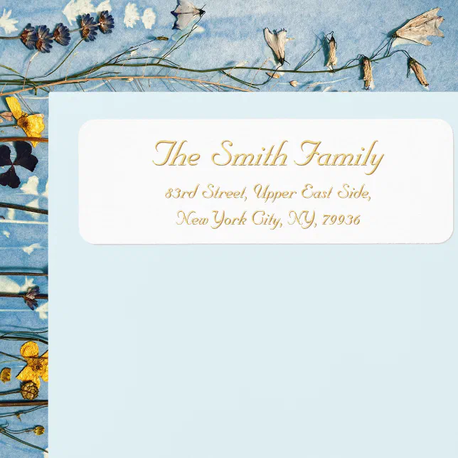 Create Personalized Elegant Return Address Label | Zazzle