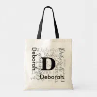 Personalised Tote Bag - Name & Initial