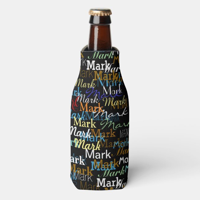 Create Personalized Name Pattern Bottle Cooler (Bottle Front)