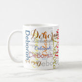 Create personalized name typography coffee mug (Left)