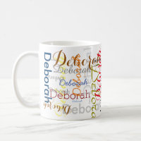 create personalized Name typography Coffee Mug