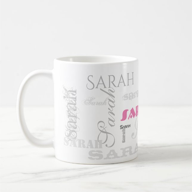 create personalized Name typography Coffee Mug (Left)