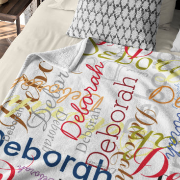 Create Personalized Name Typography Fleece Blanket