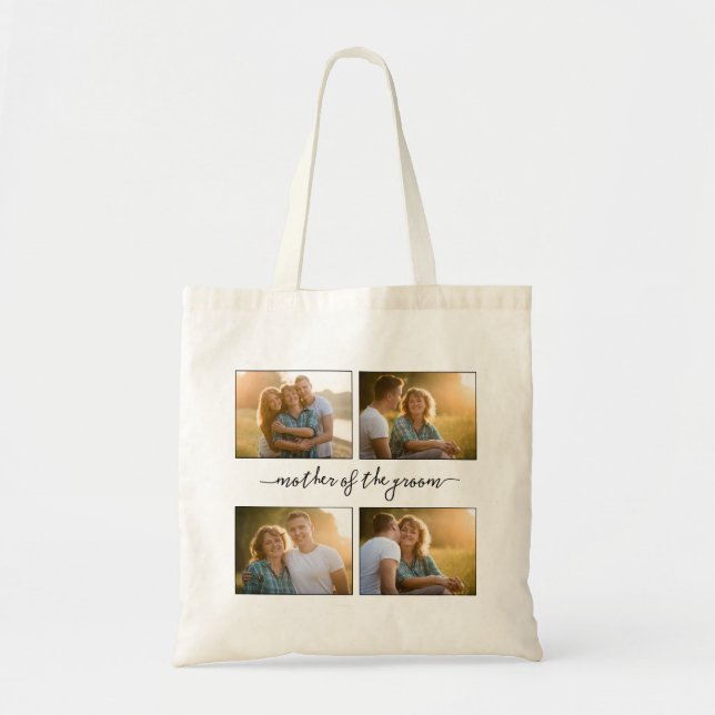 Create Personalized Photo Collage Mother of Groom Tote Bag (Front)