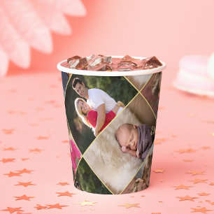 Create Personalized Photo Collage Party Paper Cups