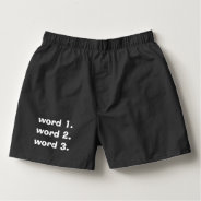 Create Personalized Text Minimalist Expression Boxers at Zazzle