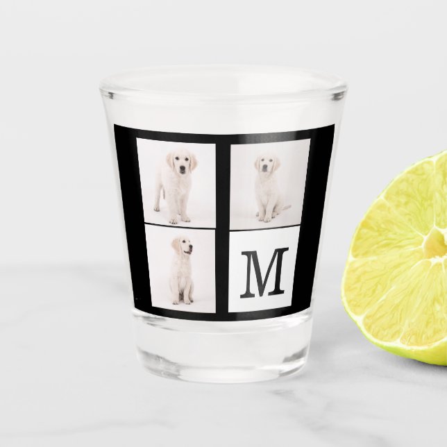 Create Photo Family Monogram Collage Shot Glass (Front)