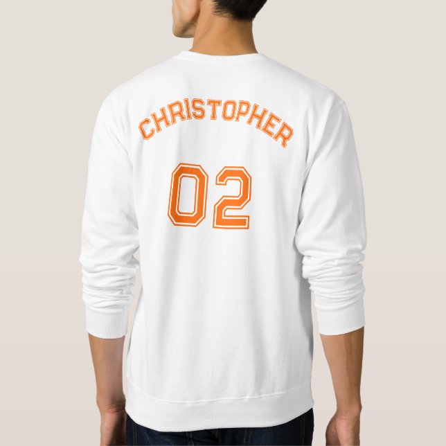 Create Player Name Jersey Number Classic Crewneck Sweatshirt (Back)