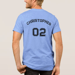 Create Player Name Jersey Number Dry Fit Athletic Tri-Blend Shirt