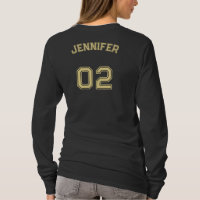 Create Player Name Jersey Number Long Sleeve Black