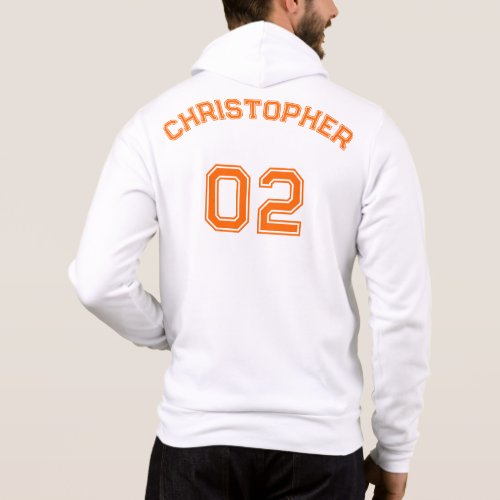 Create Player Name Jersey Number Mens Full Zip Hoodie