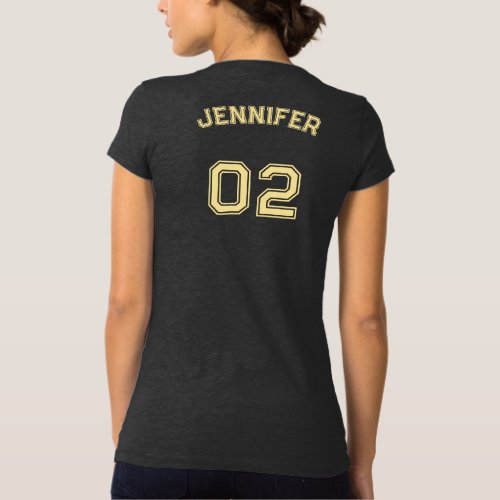 Create Player Name Jersey Number Slim Fit V_Neck T_Shirt