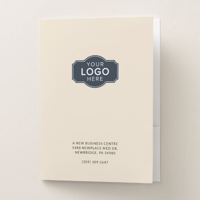 Create Presentation Folder With Your Business Logo (Front)