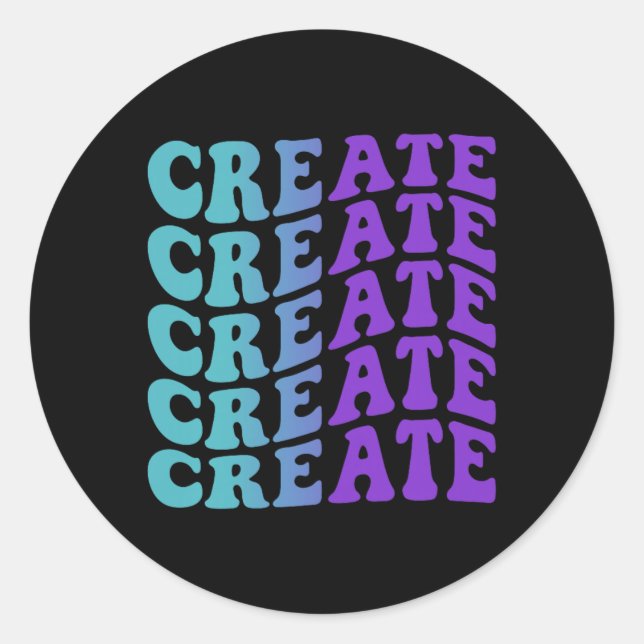 Create Prevention Classic Round Sticker (Front)