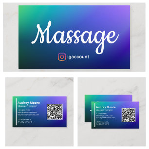 Create Professional Chiropractic Reiki Massage Business Card