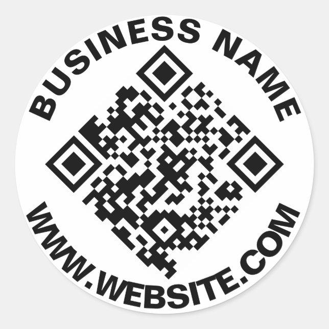 Create QR Code - Simple Round 20 Stickers (Front)