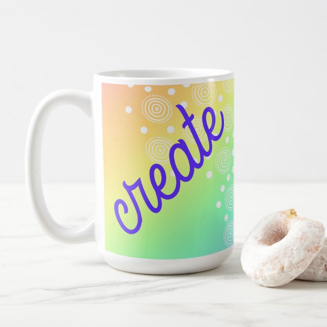 Create Rainbow Coffee Mug (With Donut)