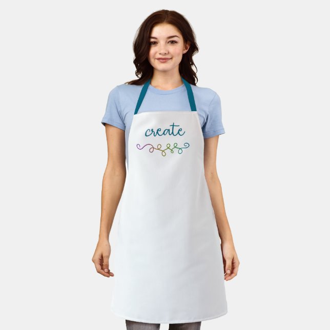 Create Rainbow Swirls Apron (Worn)