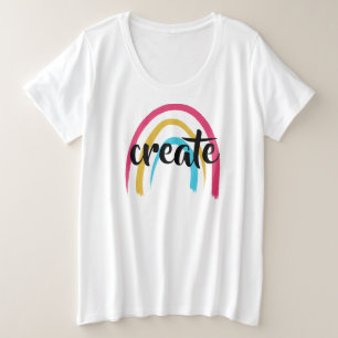 Create Rainbow Women's Plus Size T-Shirt