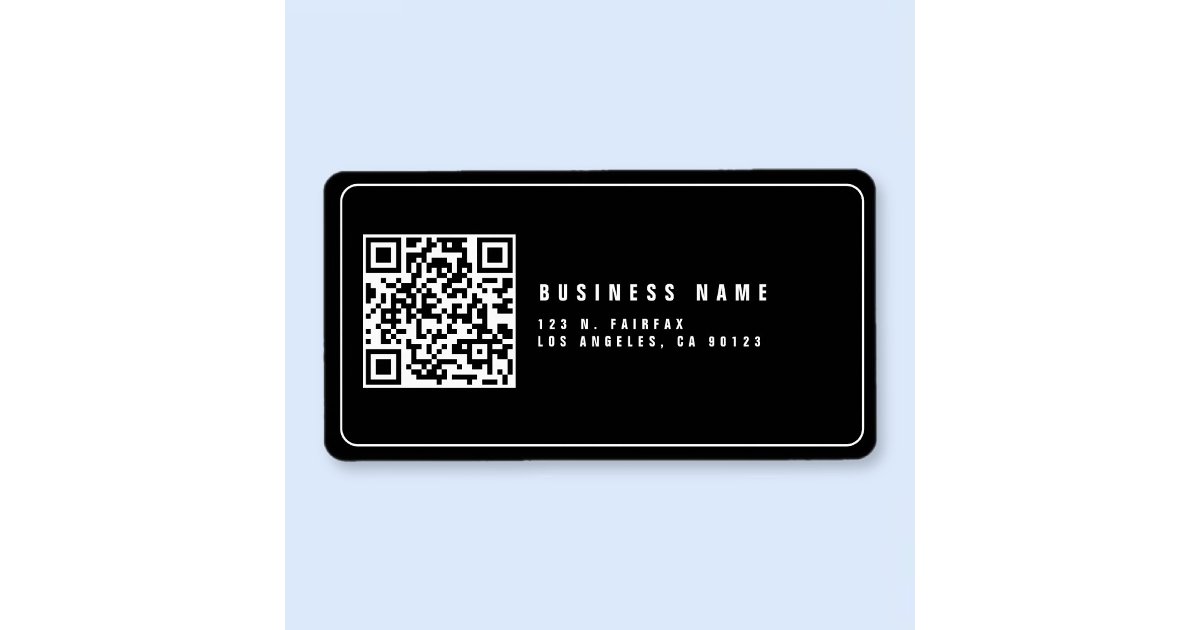 Create Scannable QR Code | Modern Return Address Label | Zazzle